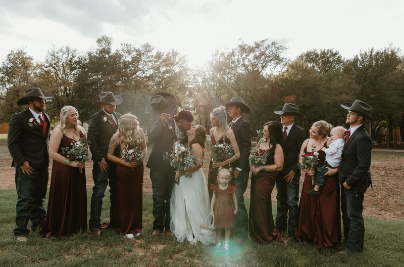 Rustic White and Maroon Wedding