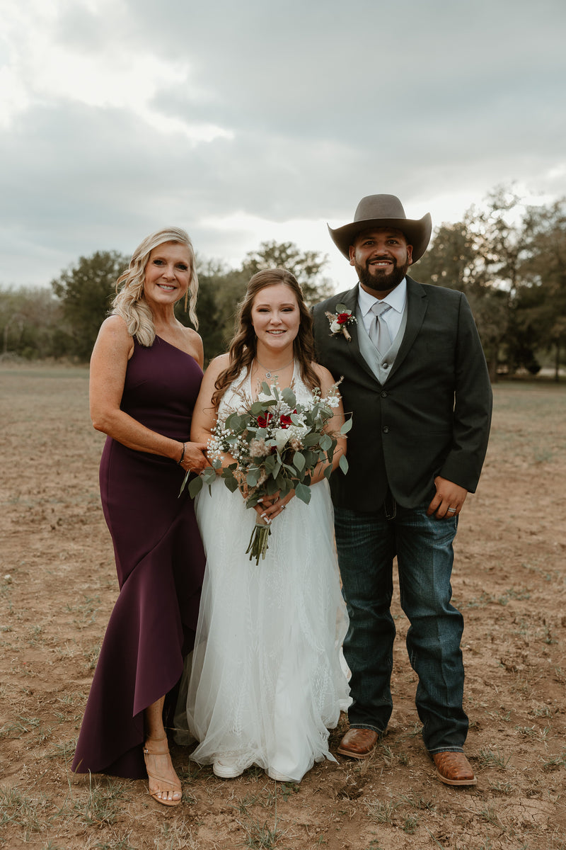 Rustic White and Maroon Wedding