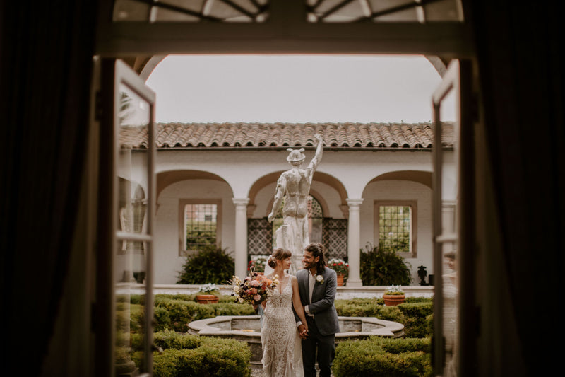 A Romantic Museum Wedding with Bright DIY Flowers