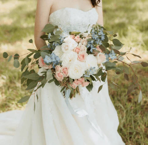 Soft Pink and Blue Farm Wedding