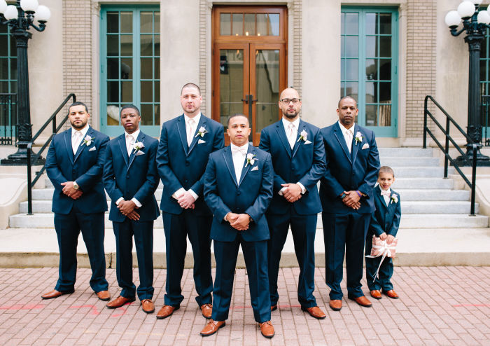 Blush, Lavender and Gold Military Wedding