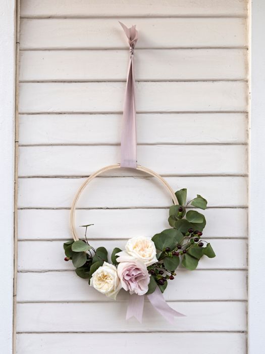 Floral Hoop Decor with Something Turquoise