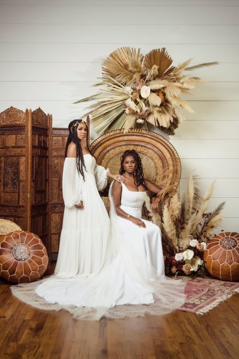 Neutral Boho Dried and Tropical Styled Shoot