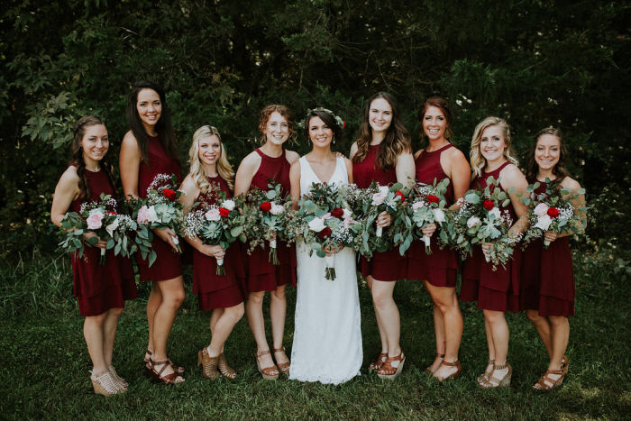Rustic Blush & Burgundy Wedding