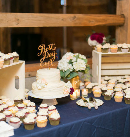 Rustic Chic with a Pop of Burgundy Wedding