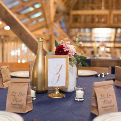 Rustic Chic with a Pop of Burgundy Wedding
