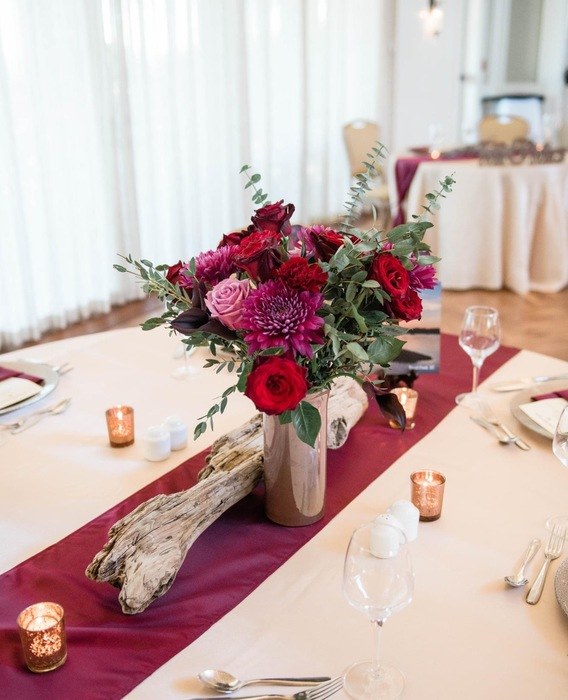 Plum & Rustic Coastal Chic Wedding