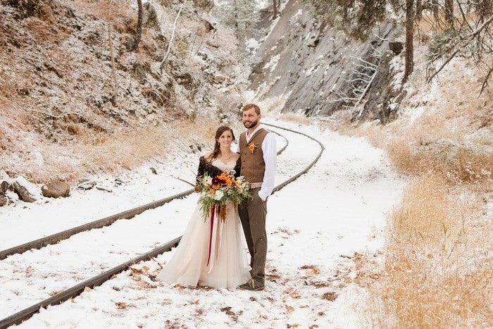 Snowy Orange DIY Wedding