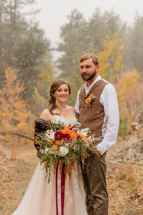 Snowy Orange DIY Wedding