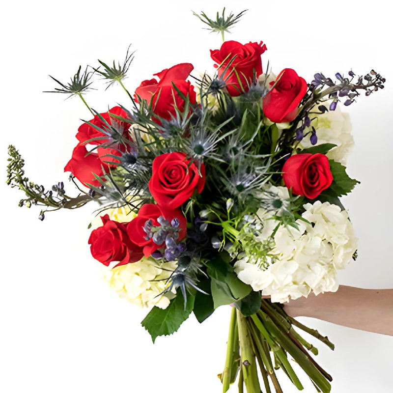 American Spirit Red and White Flower Bouquet