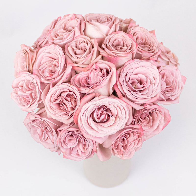 Mocha Lavender Mauve Roses in Vase