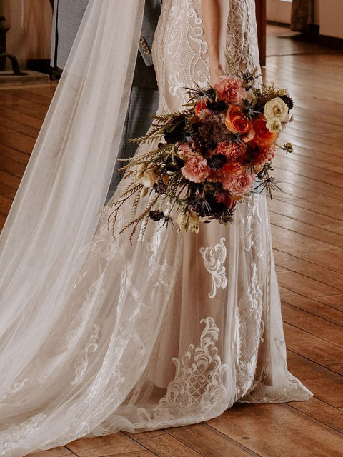 A Romantic Museum Wedding with Bright DIY Flowers