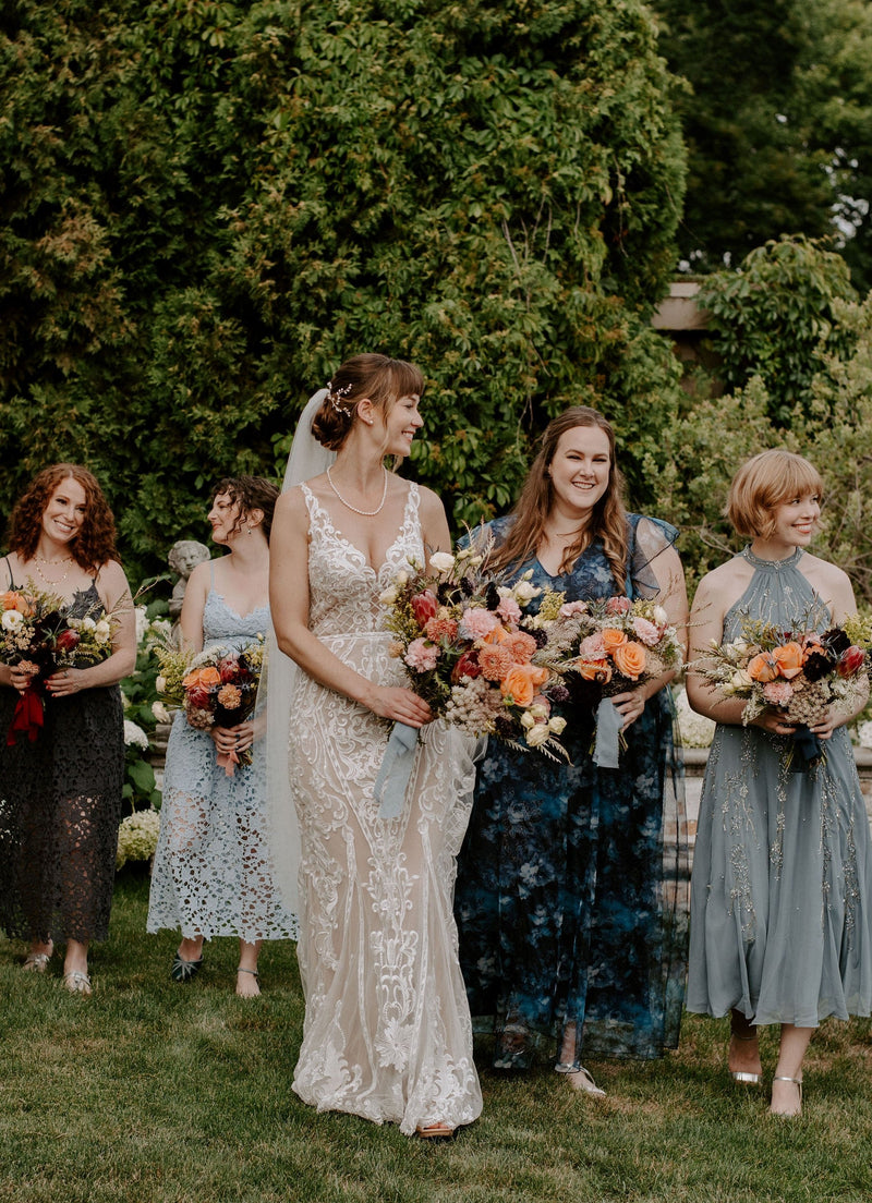 A Romantic Museum Wedding with Bright DIY Flowers