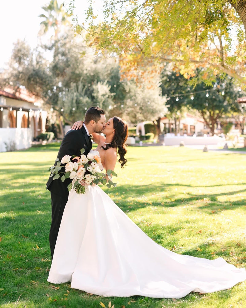 Elegant Ivory and Peach Arizona Wedding