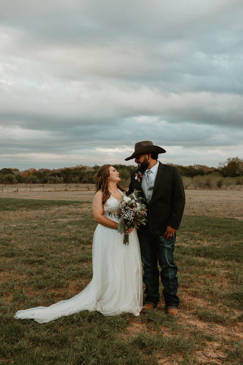 Rustic White and Maroon Wedding