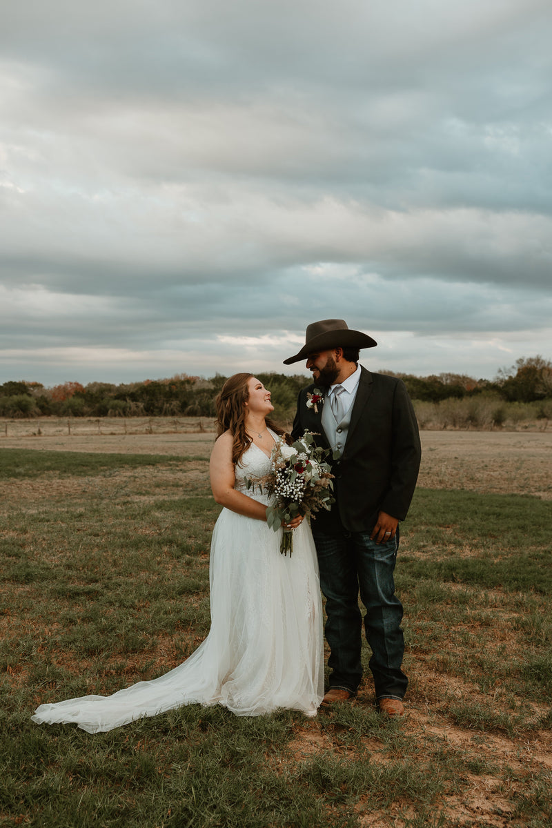 Rustic White and Maroon Wedding