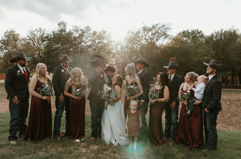 Rustic White and Maroon Wedding