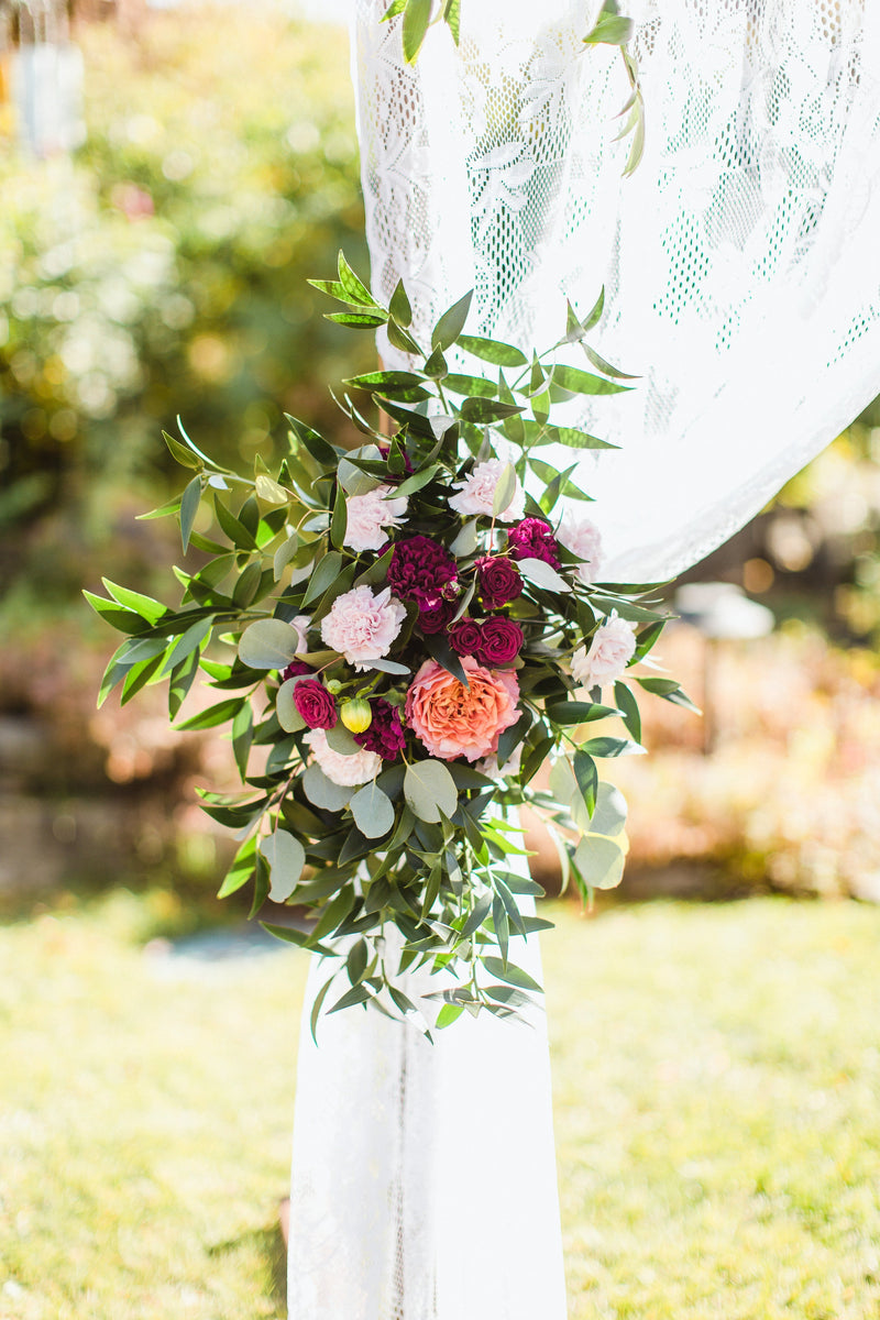 DIY Floral Garden Arch with Wedding Chicks