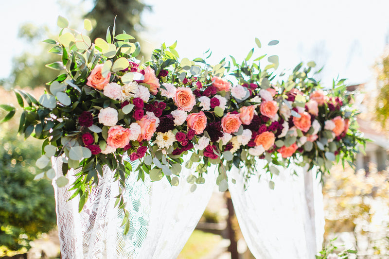 DIY Floral Garden Arch with Wedding Chicks
