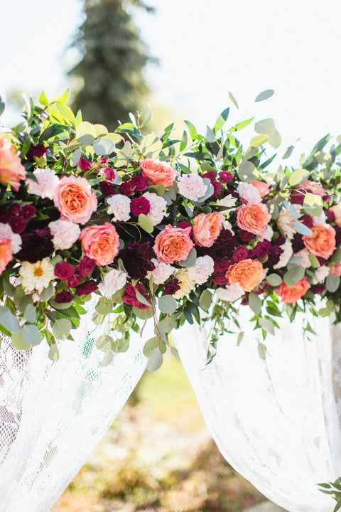 DIY Floral Garden Arch with Wedding Chicks