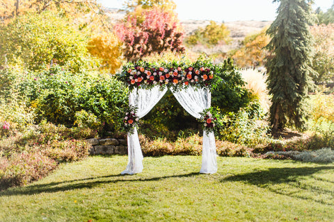 DIY Floral Garden Arch with Wedding Chicks