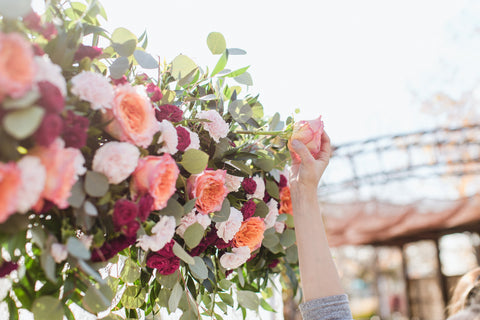DIY Floral Garden Arch with Wedding Chicks