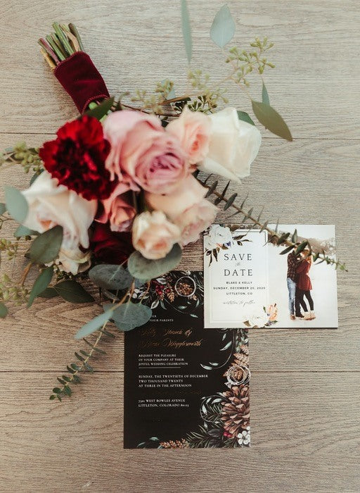 Burgundy and Blush Winter Barn Wedding