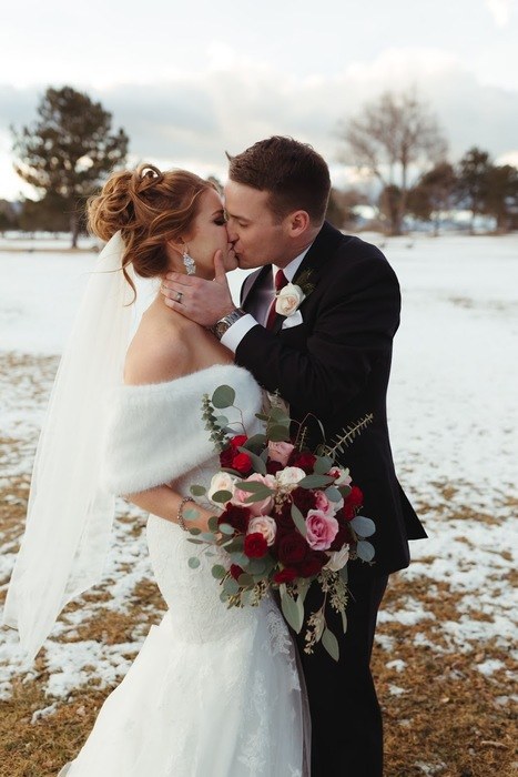 Burgundy and Blush Winter Barn Wedding