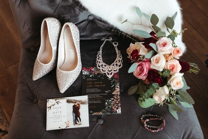 Burgundy and Blush Winter Barn Wedding