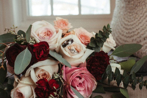 Burgundy and Blush Winter Barn Wedding