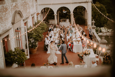 A Romantic Museum Wedding with Bright DIY Flowers