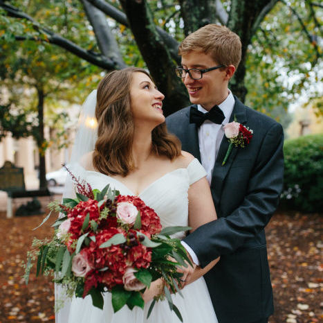 Beautiful Cranberry and Blush Wedding