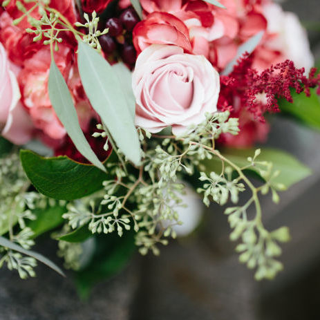 Beautiful Cranberry and Blush Wedding