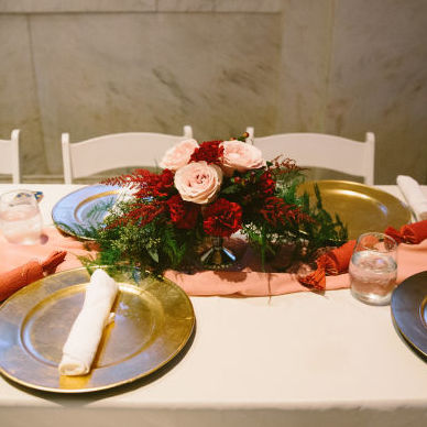 Beautiful Cranberry and Blush Wedding