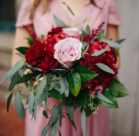 Beautiful Cranberry and Blush Wedding