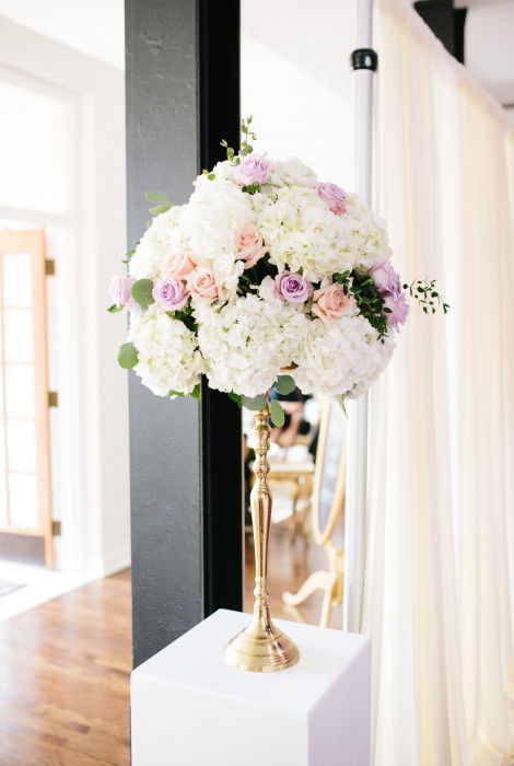 Blush, Lavender and Gold Military Wedding