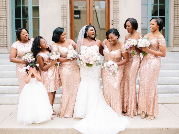 Blush, Lavender and Gold Military Wedding