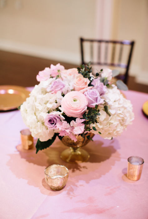 Blush, Lavender and Gold Military Wedding