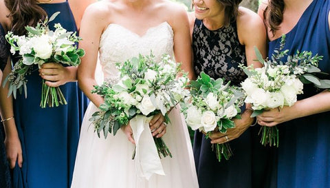 Chic Green and White Wedding Flowers