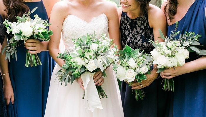 Chic Green and White Wedding Flowers