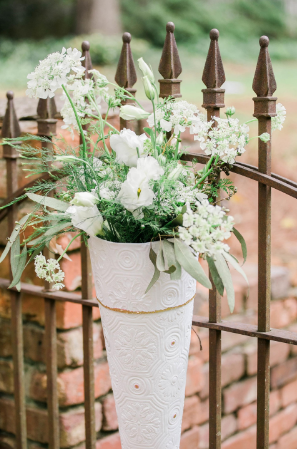 Chic Green and White Wedding Flowers