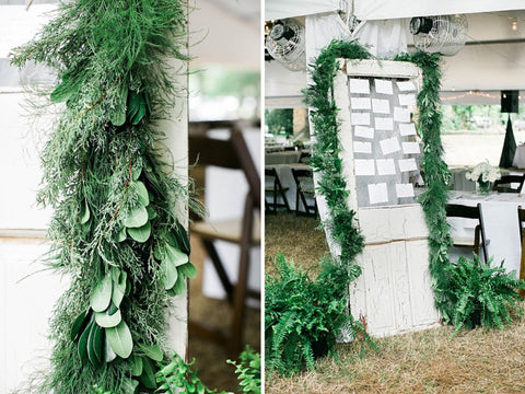 Chic Green and White Wedding Flowers