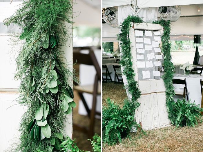 Chic Green and White Wedding Flowers
