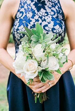 Chic Green and White Wedding Flowers