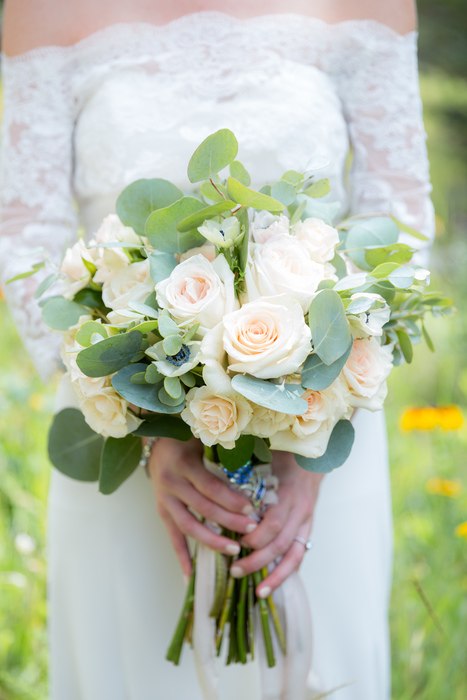 Classic Creamy and Blush Mountain Wedding