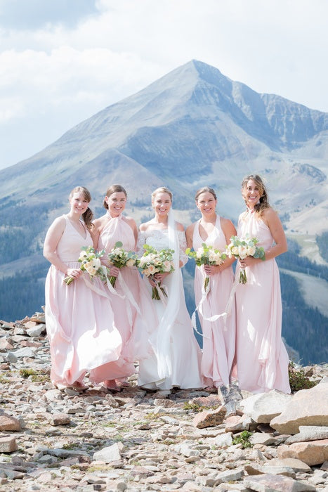 Classic Creamy and Blush Mountain Wedding