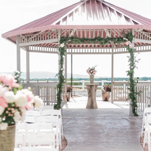 Colorful Blush Garden Rose and Dahlia Wedding