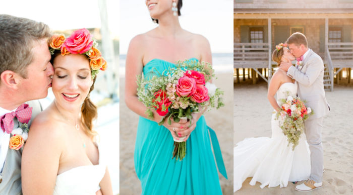 Dreamy and Bold Beach Wedding
