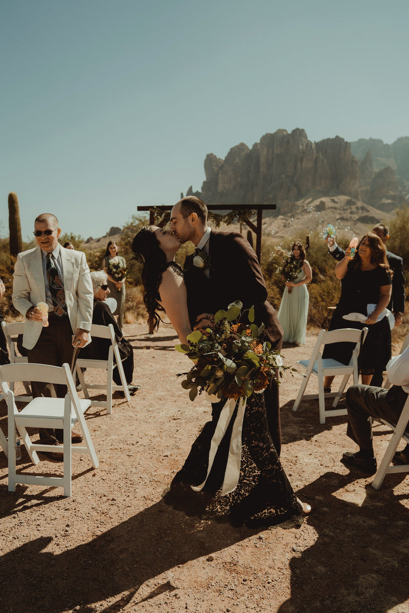 Black and Terracotta Desert Elopement