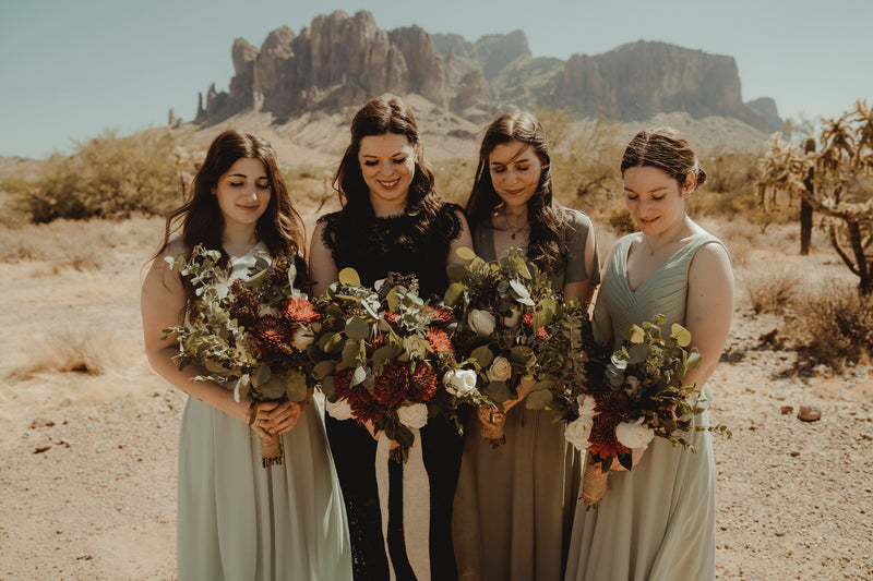 Black and Terracotta Desert Elopement